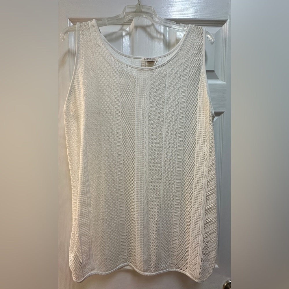 Sand Dollars White Vtg Women’s Cover Up Bathing Suit Mesh Made In USA One Size